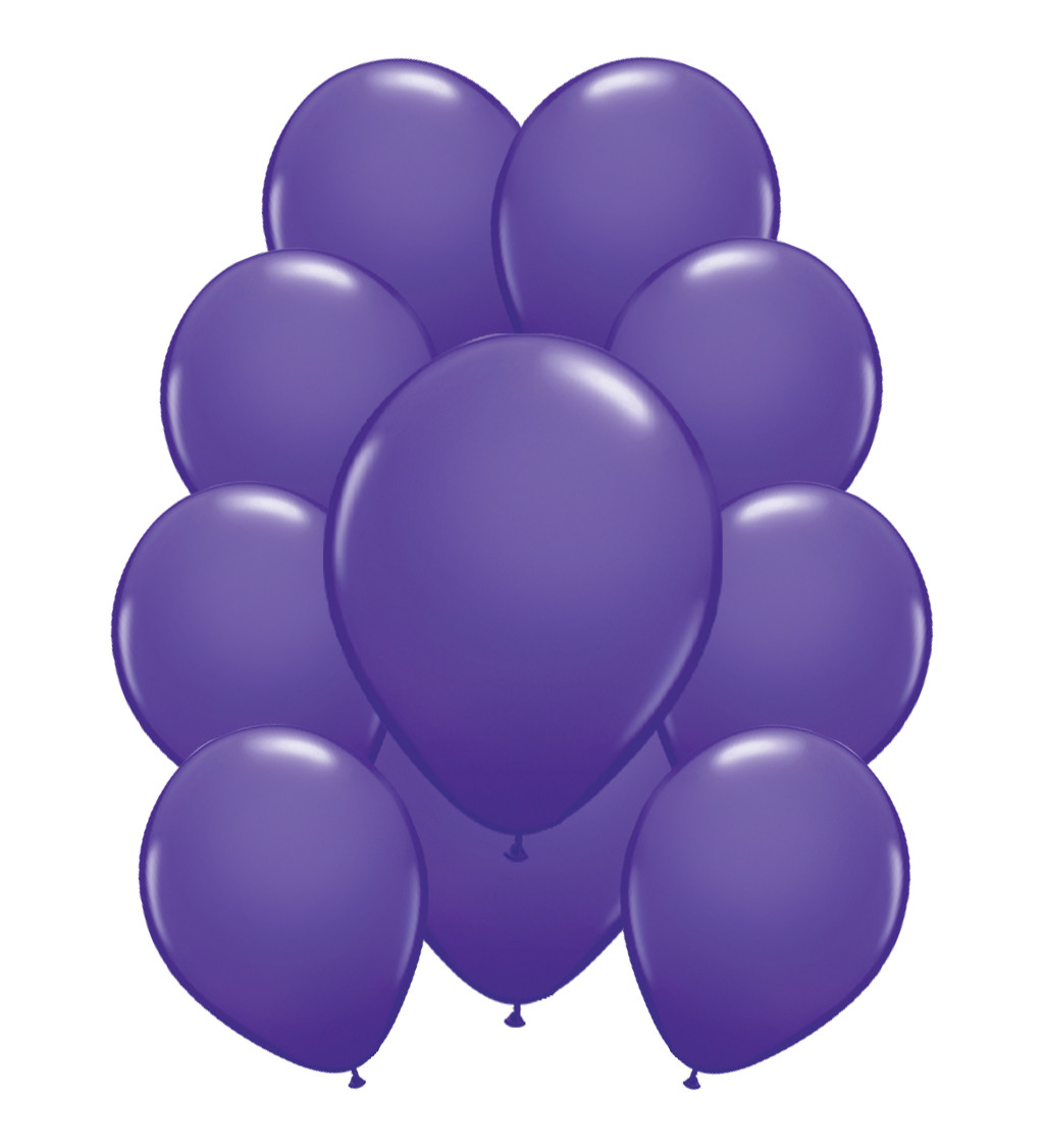 Tmavě fialové metalické latexové balónky – 10 ks