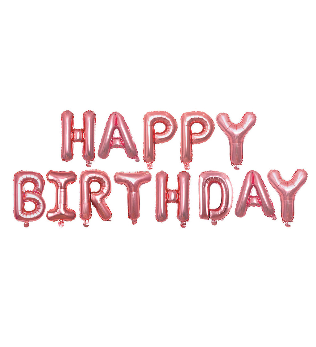 Happy birthday nápis rosegold