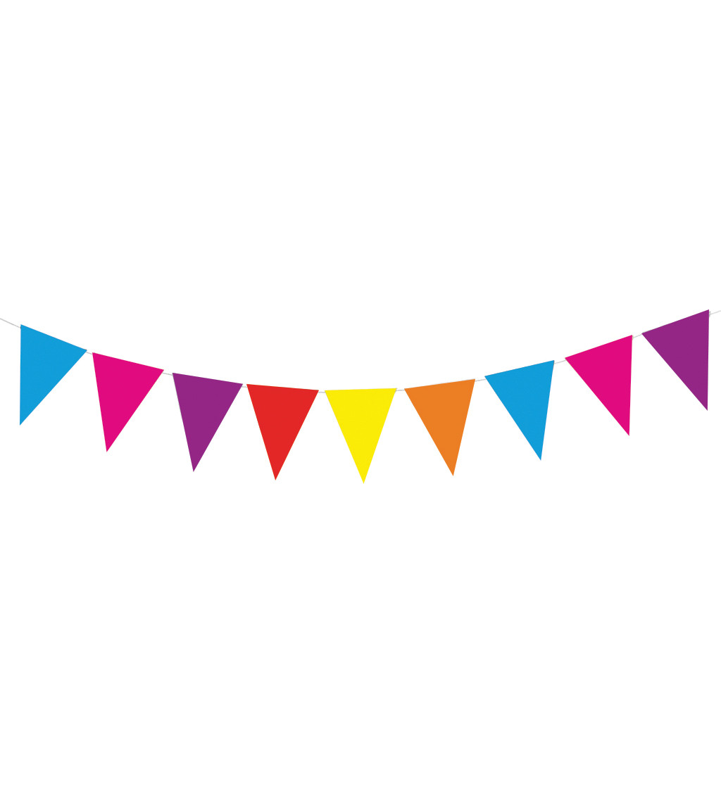 Dekorační girlanda: barevné vlajky