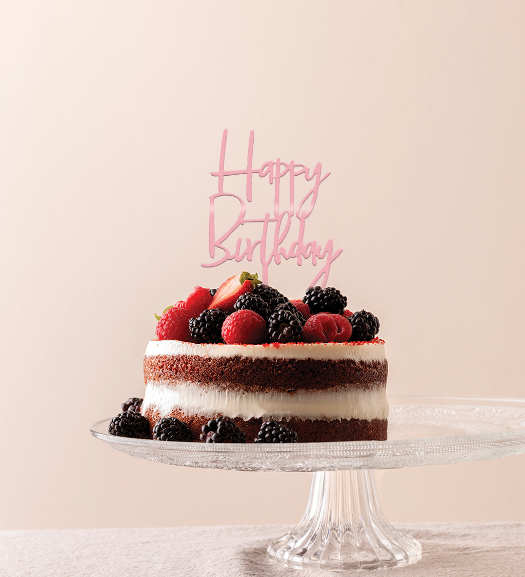 Zápich do dortu – Happy Birthday rosegold