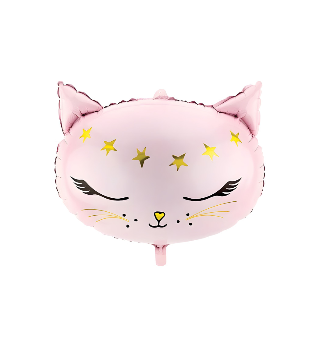Fóliový balónek – Růžová kočka