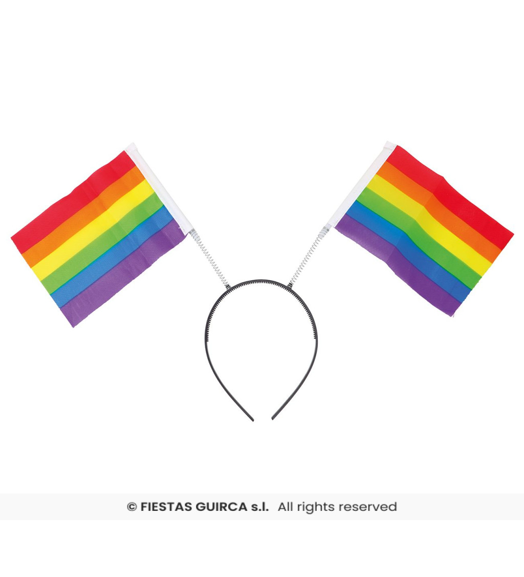 Čelenka s duhovou vlajkou