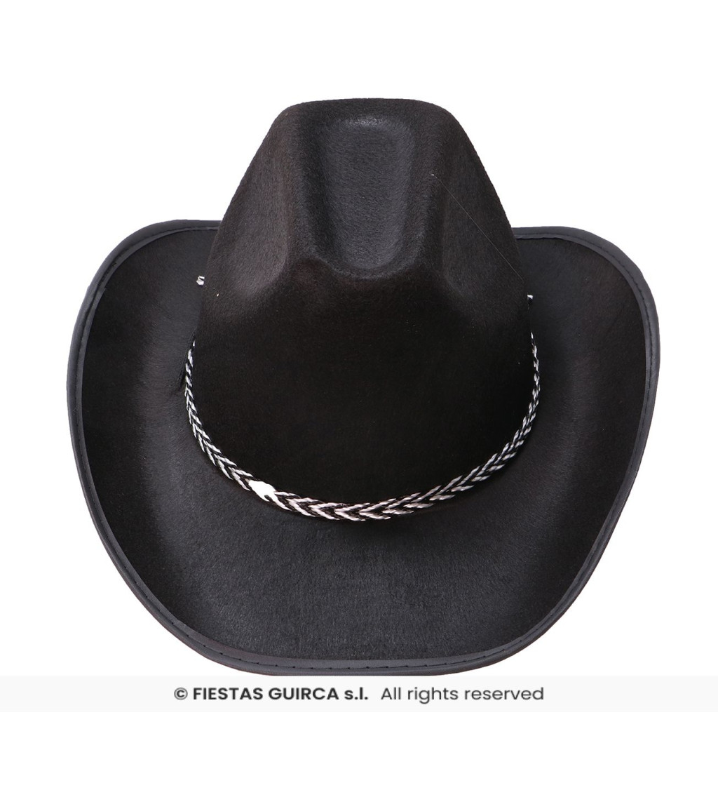 Černý westernový klobouk