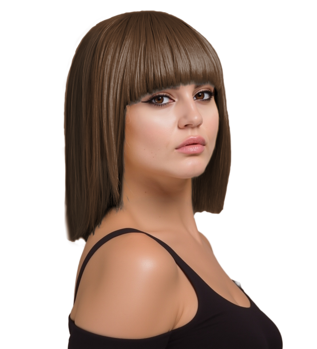 Karine – přirozená hnědá dámská paruka