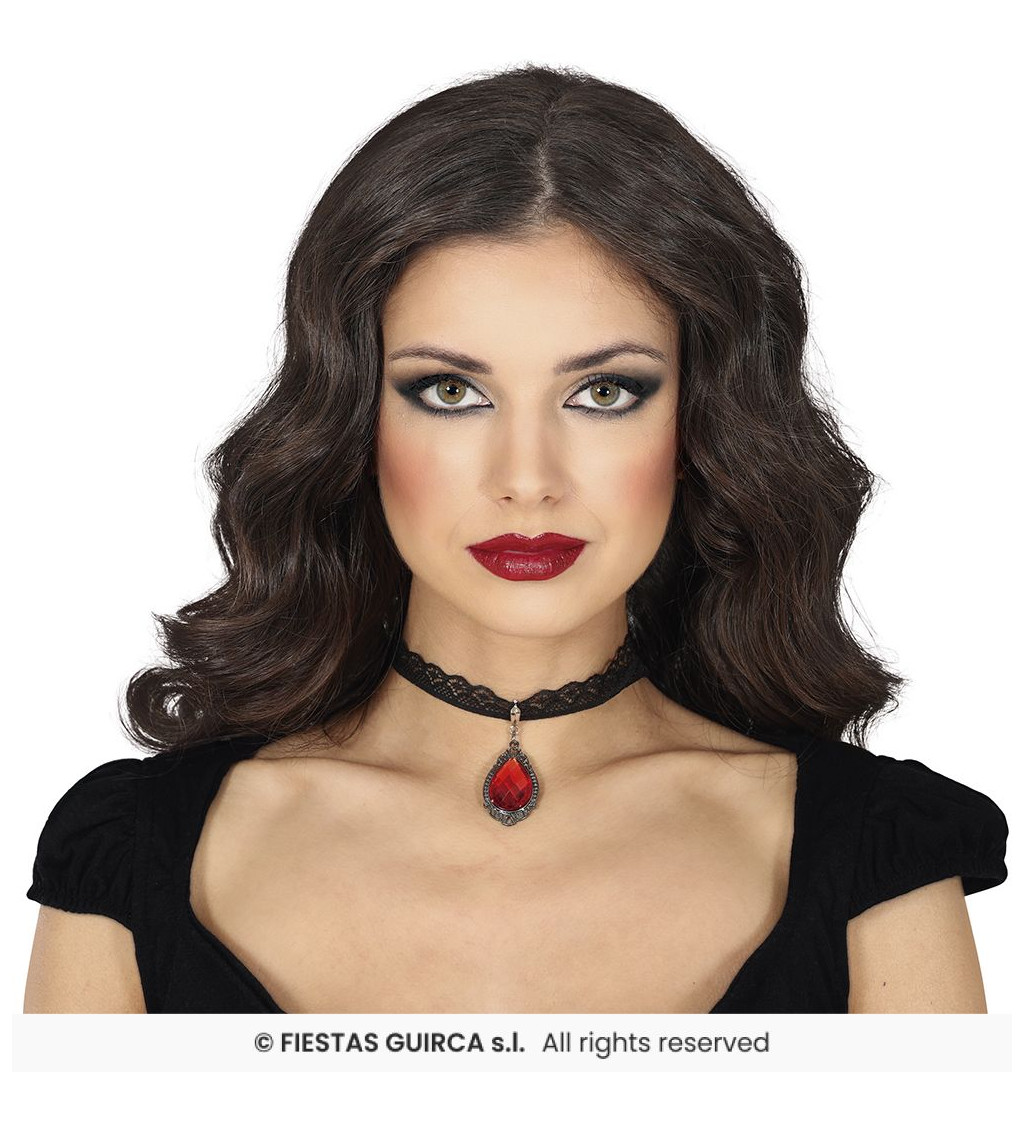 Choker náhrdelník rubín