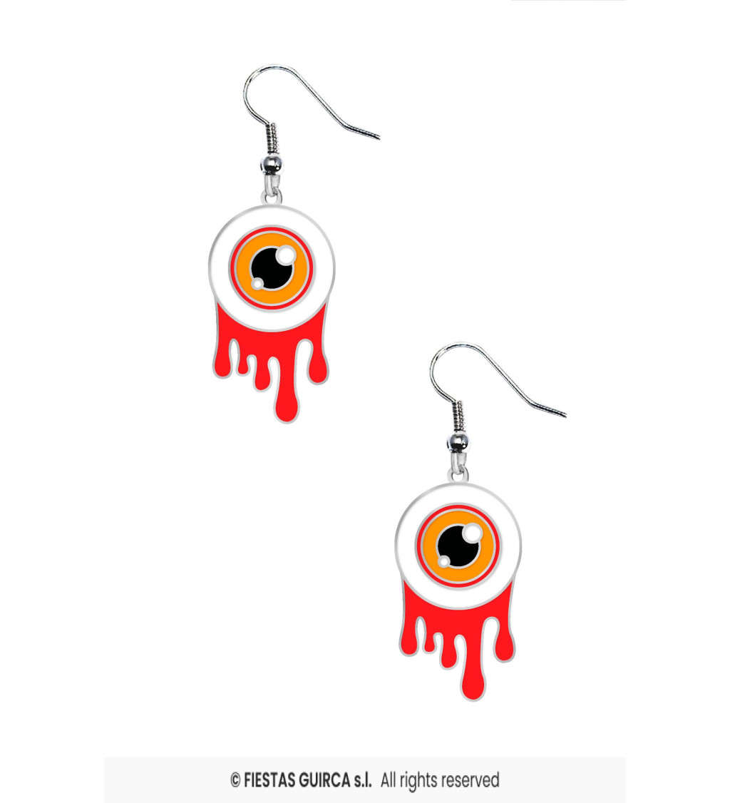 Gotické náušnice – krvavé oči