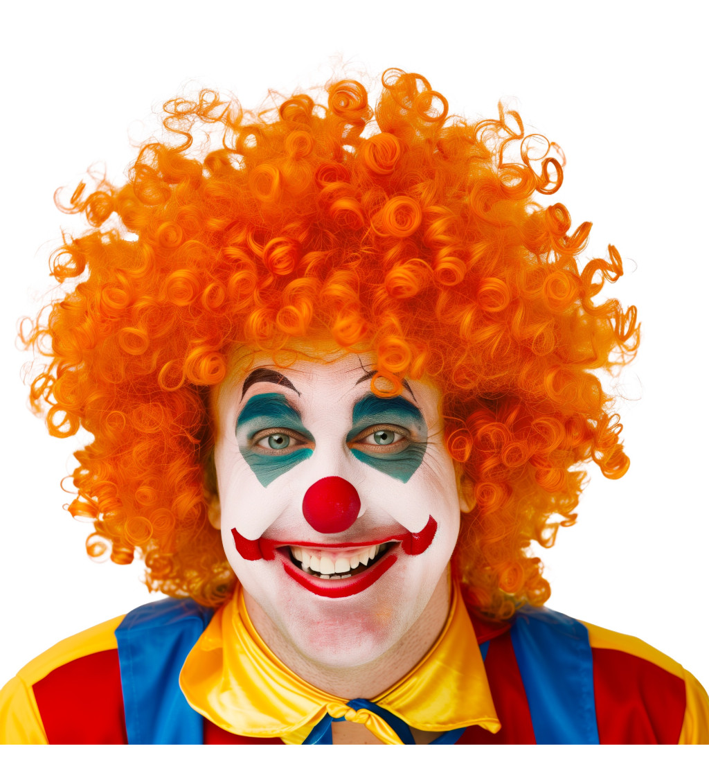 Paruka pánská afro – oranžová