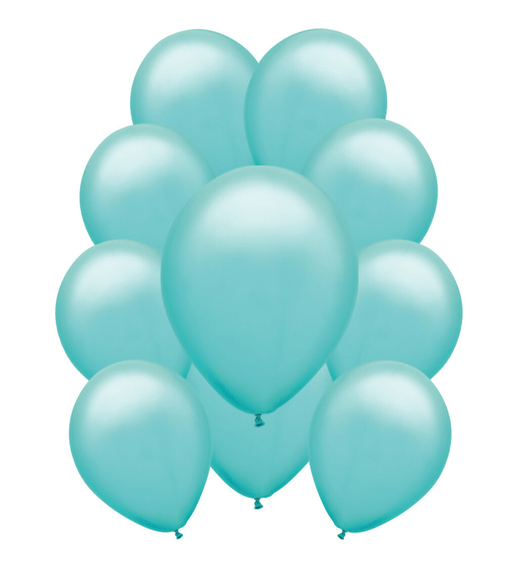 Tyrkysové pastelové latexové balónky – 10 ks