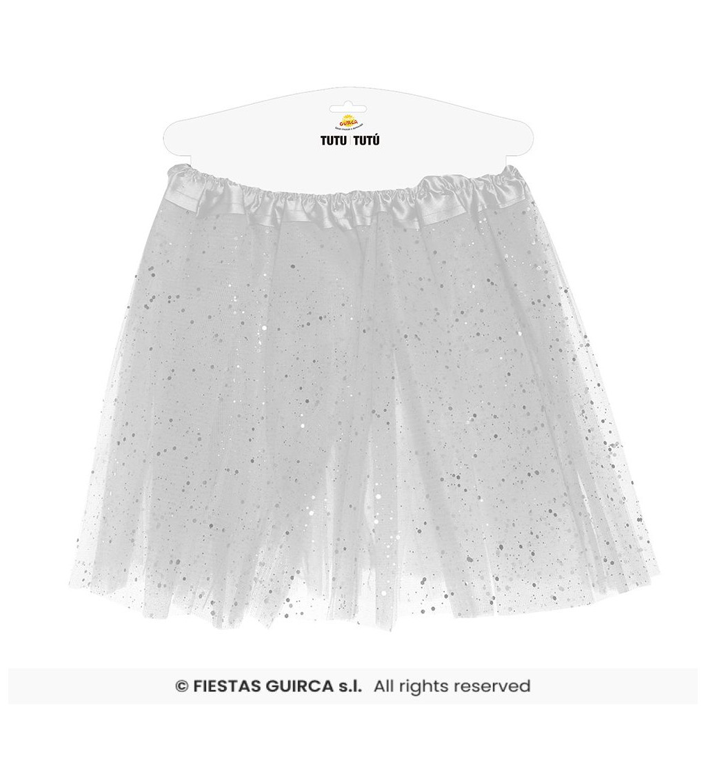 Bílá třpytivá tutu sukně pro děti