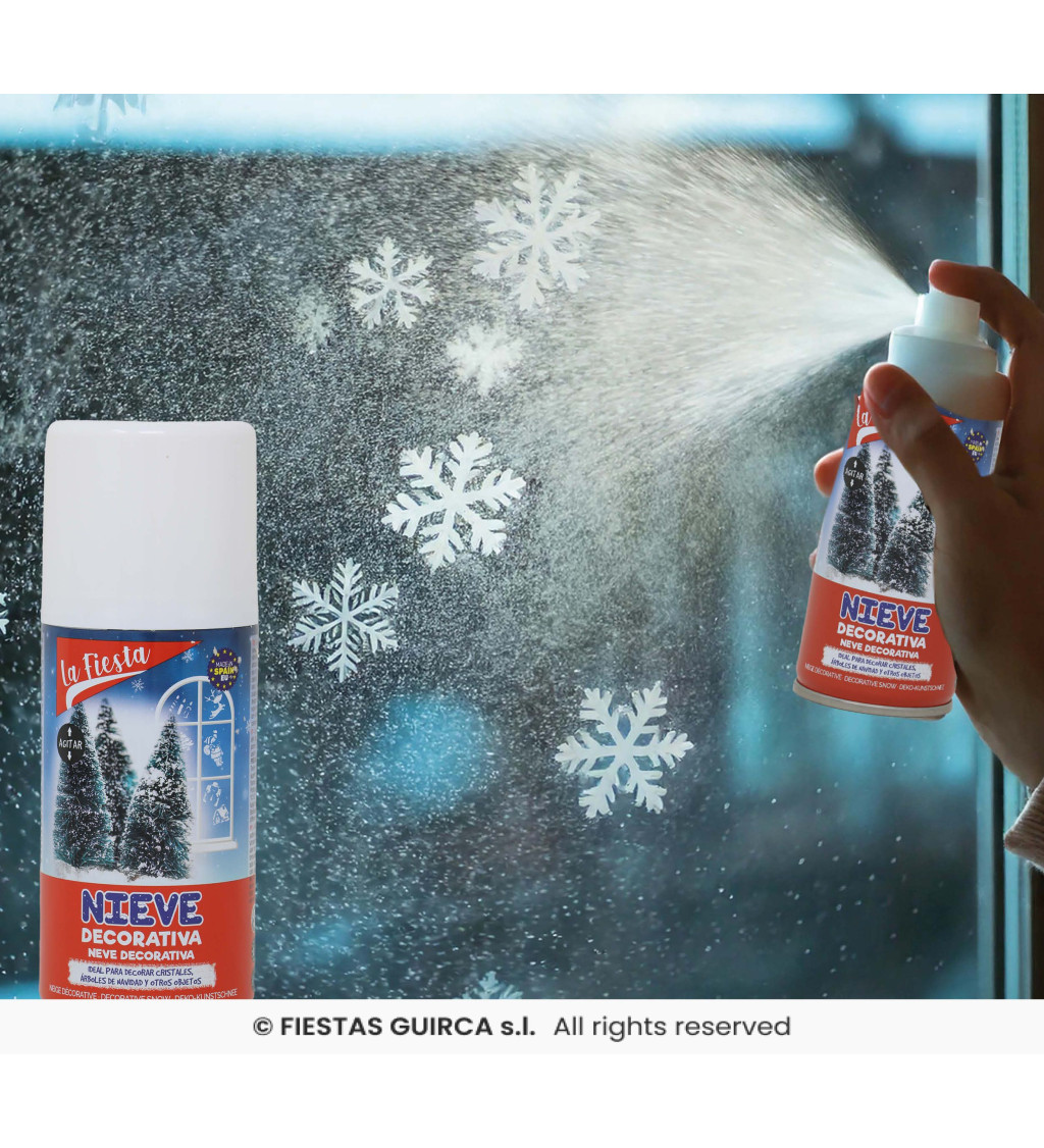 Dekorační sprej s umělým sněhem