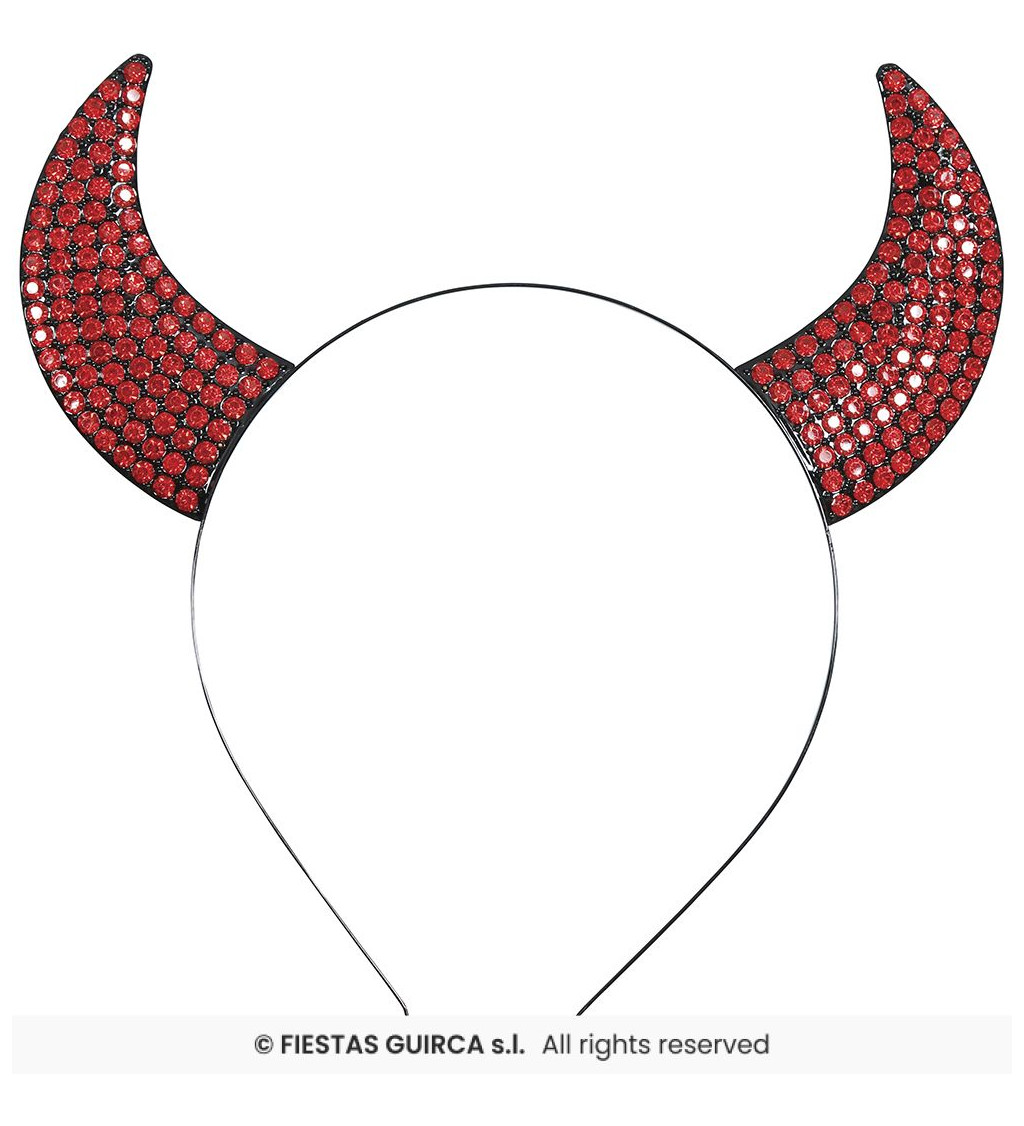Čelenka s rohy a červenými detaily