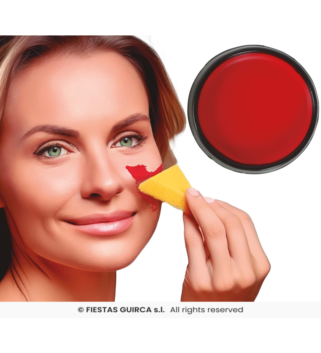Červená barva na obličej