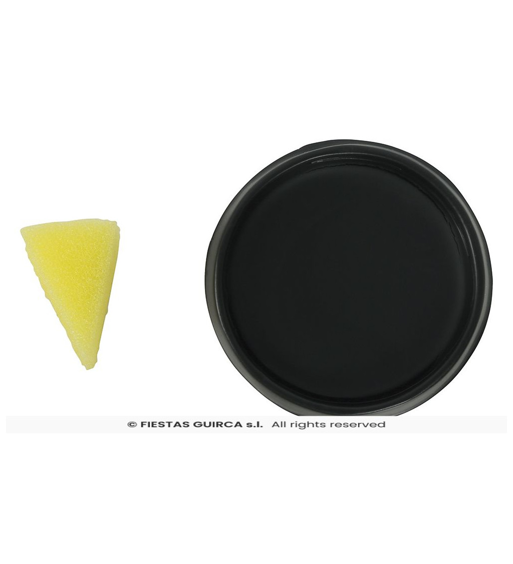 Černý make-up – karnevalový s houbičkou