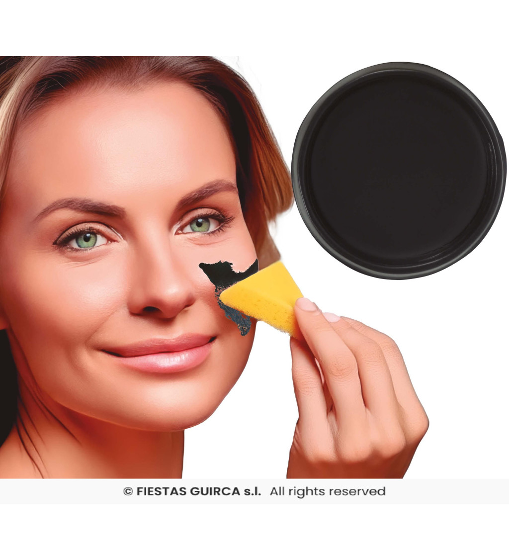 Černý make-up – karnevalový s houbičkou