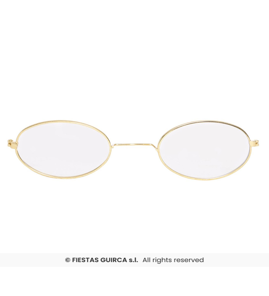 Oválné brýle – zlatý efekt