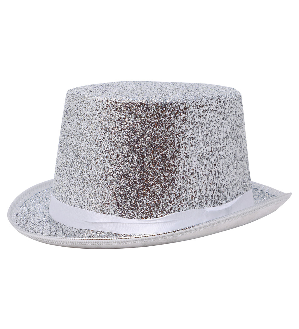 Stříbrný cylindr s třpytem