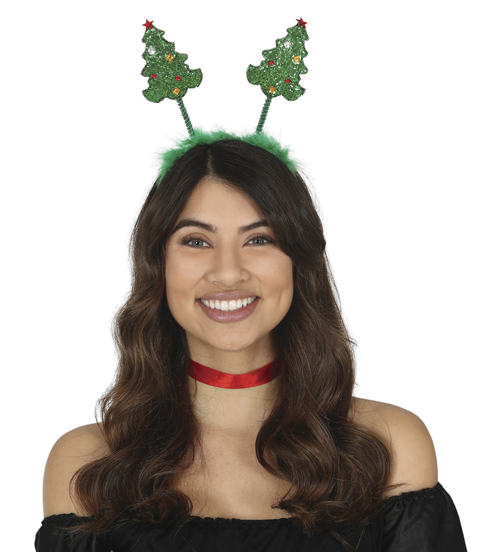 Vánoční čelenka – stromečky