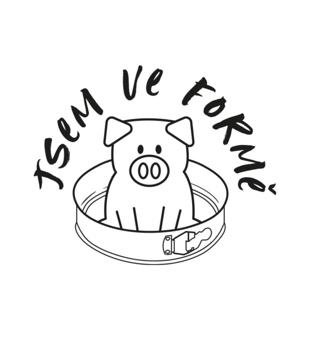 Pánské tričko bílé Jsem ve formě S