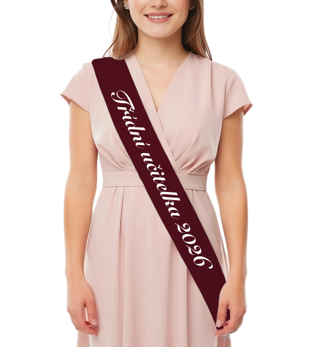 Šerpa s nápisem „Třídní učitelka 2026“