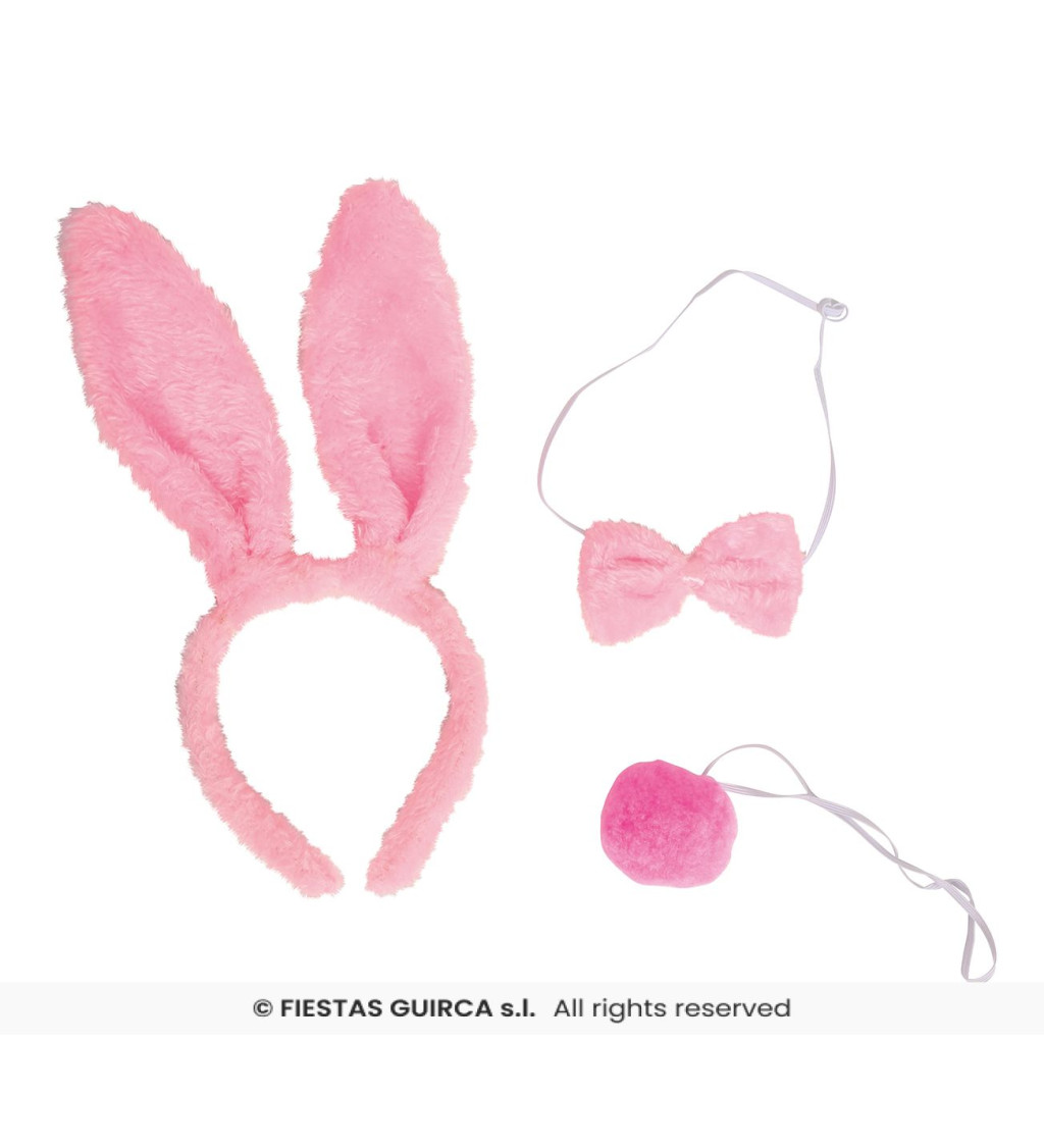 Růžový králíčí kostýmový set