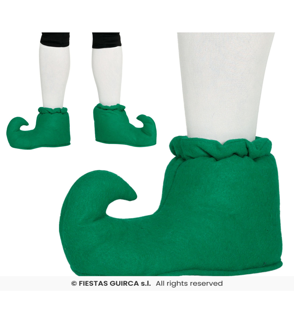Elfí boty – zelené, univerzální velikost