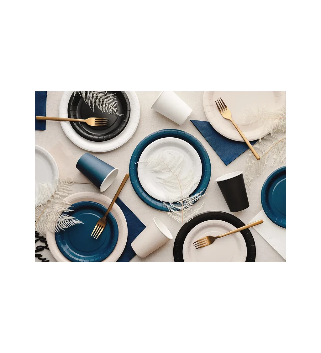 Papírové talířky černé