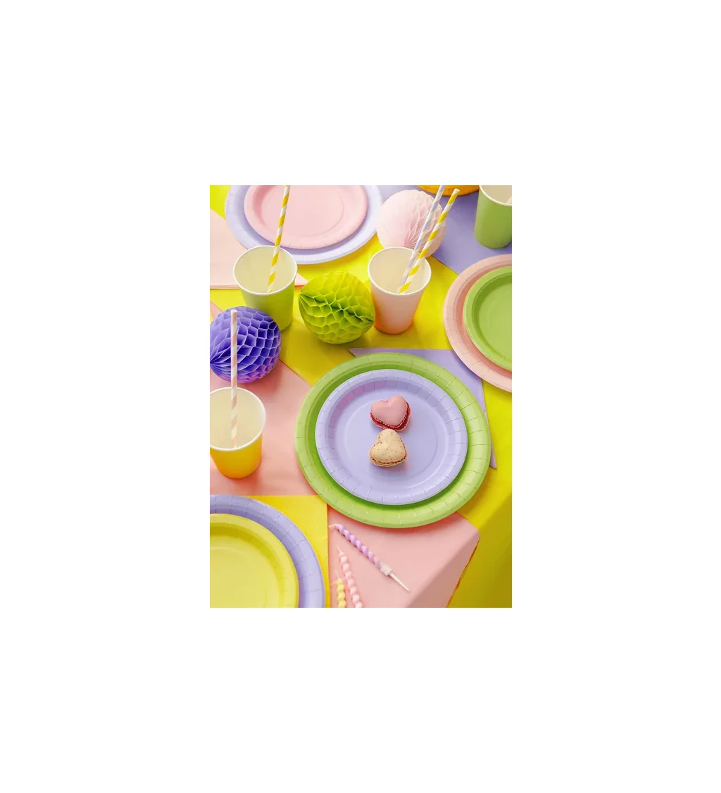 Papírové talířky levandulové