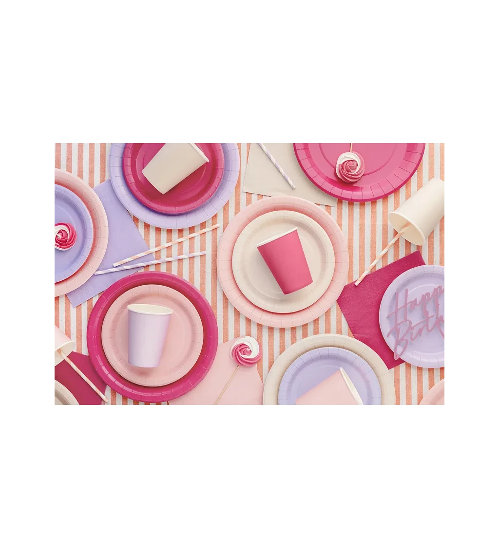 Papírové talířky levandulové