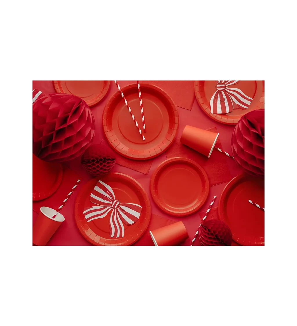 Papírové talířky červené