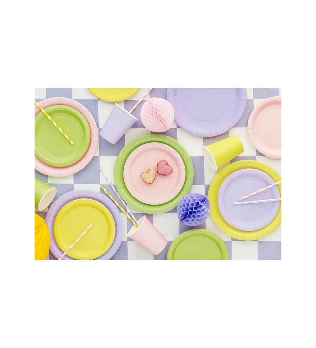 Papírové talířky žluté