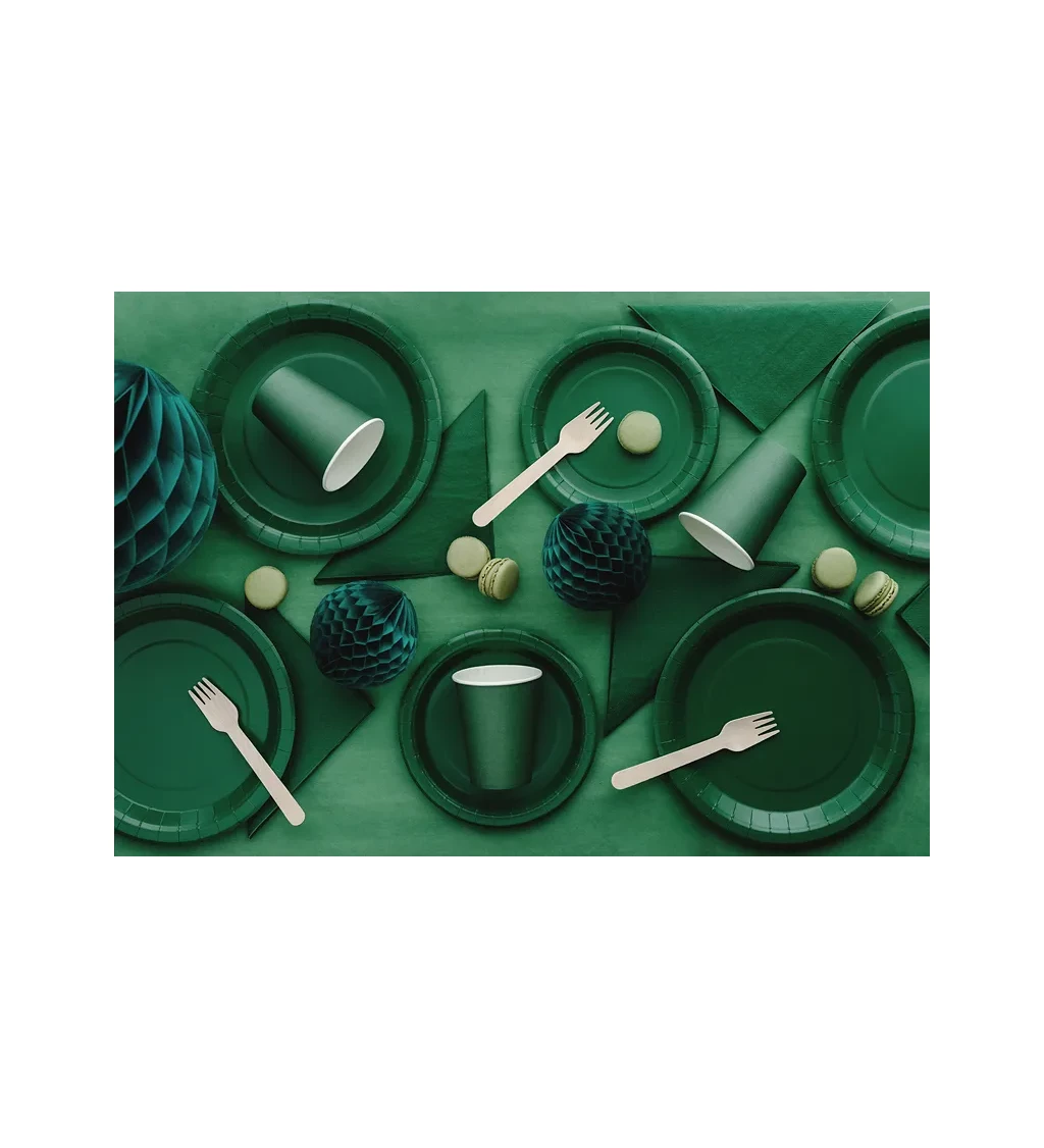 Papírové kelímky tmavě zelené