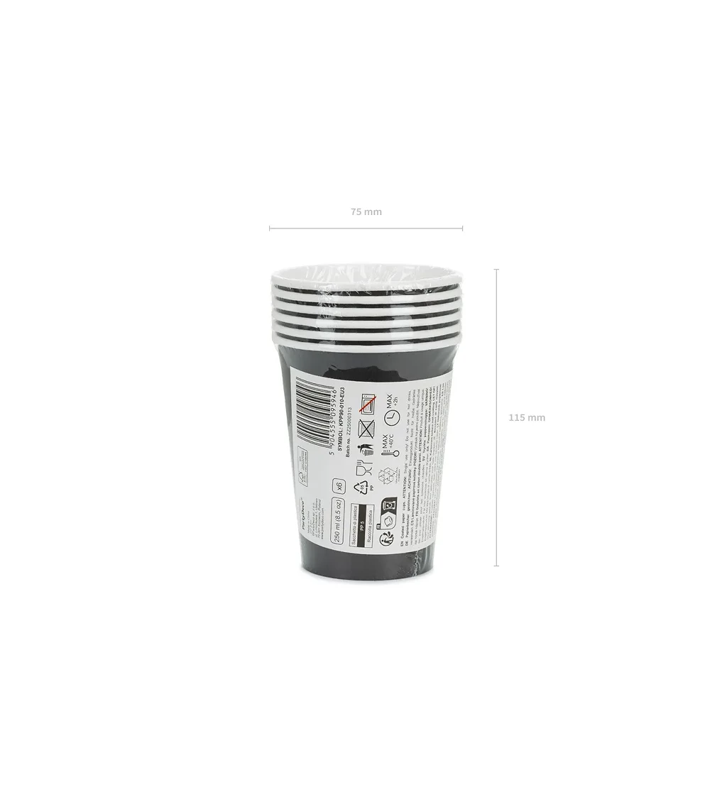 Černé párty kelímky