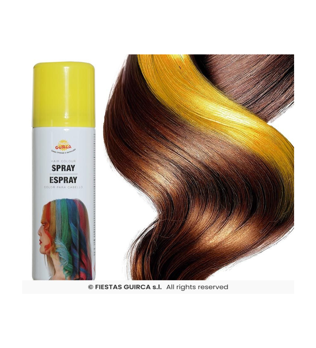 Žlutý vlasový sprej