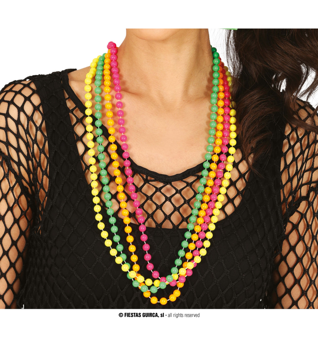 Sada náhrdelníků z barevných perel