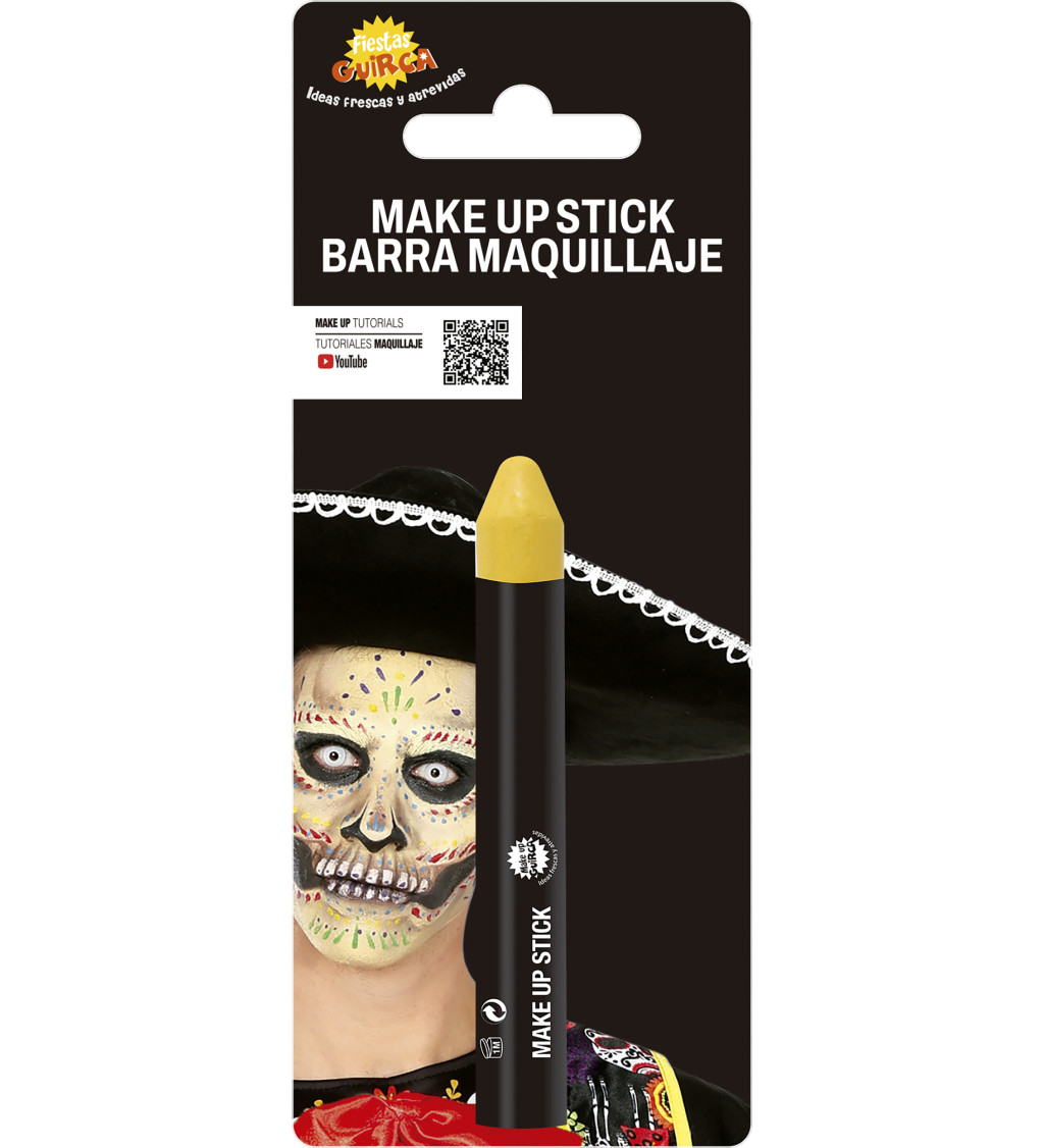 Žlutá make-up tužka na obličej