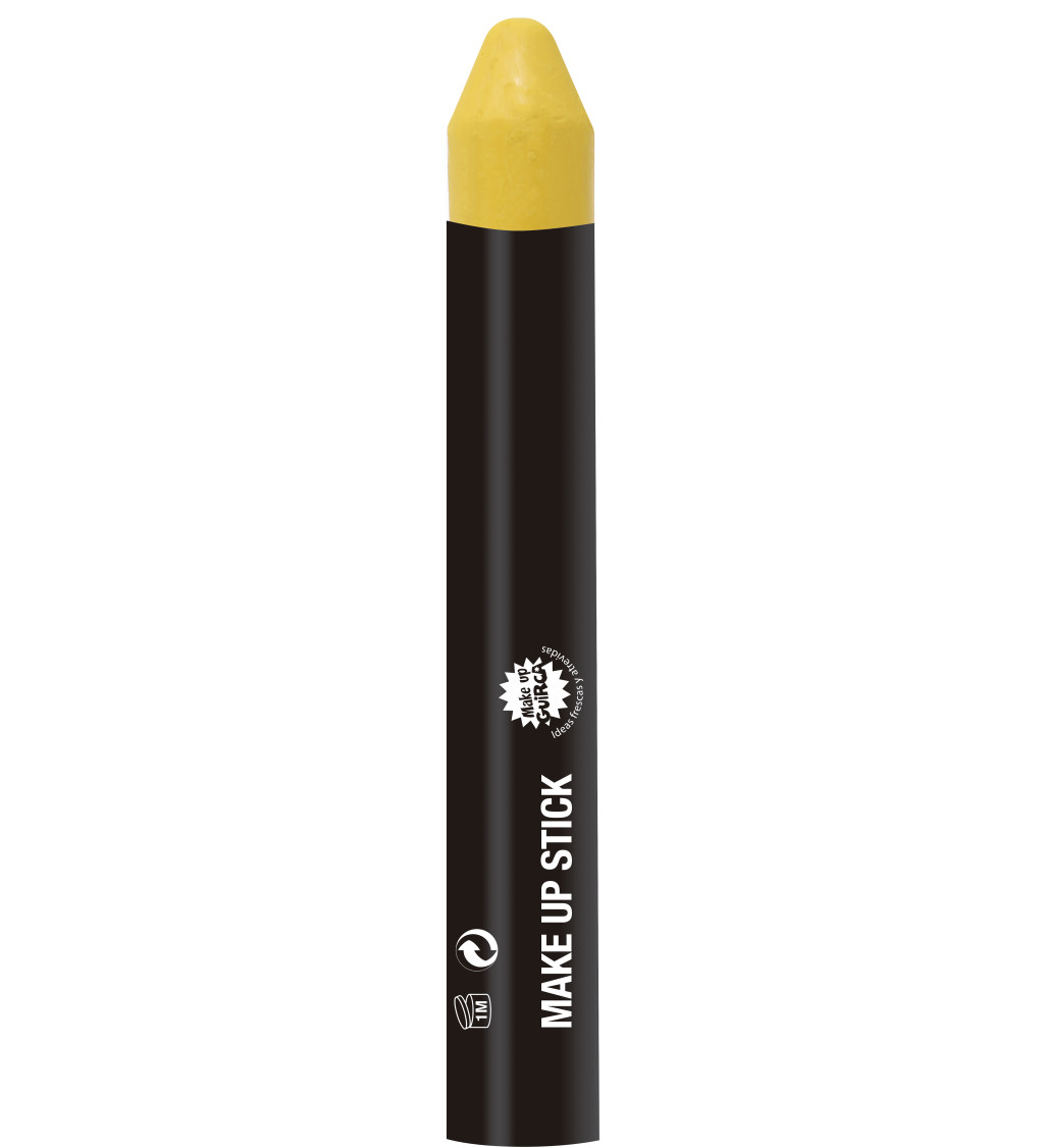 Žlutá make-up tužka na obličej