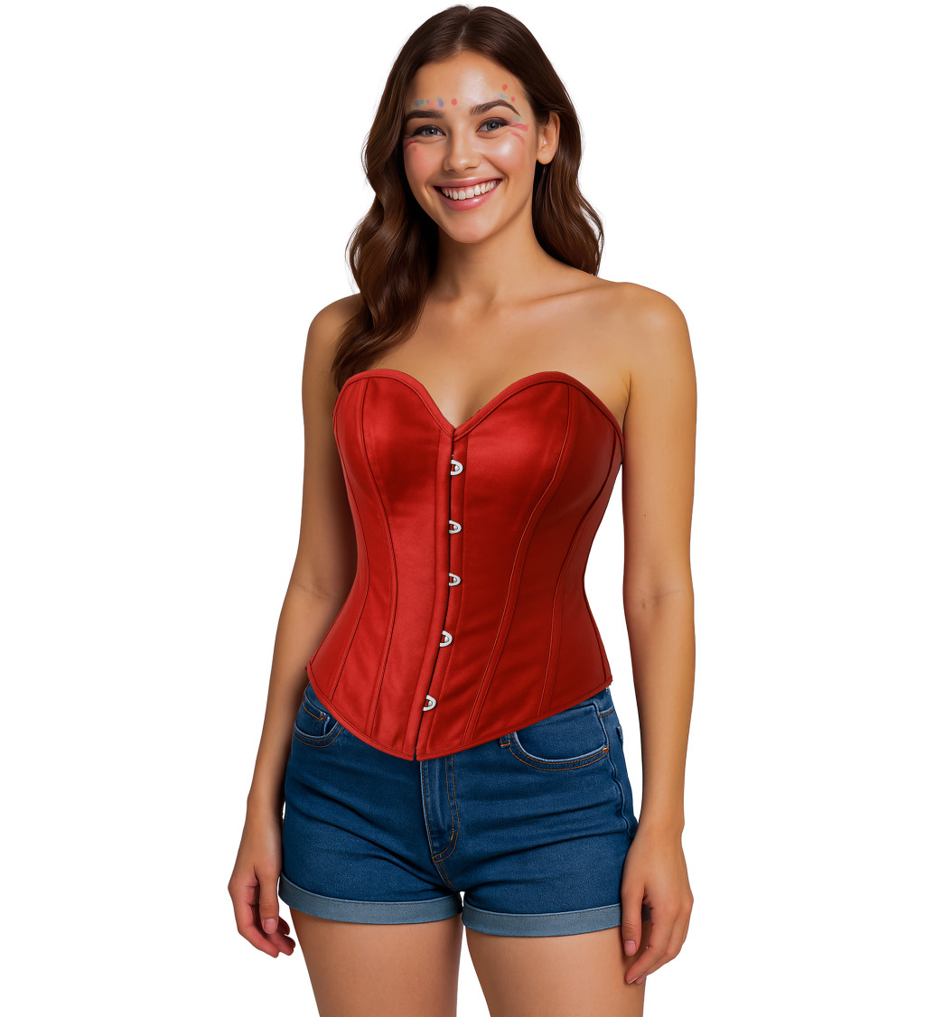 Červený svůdný korzet