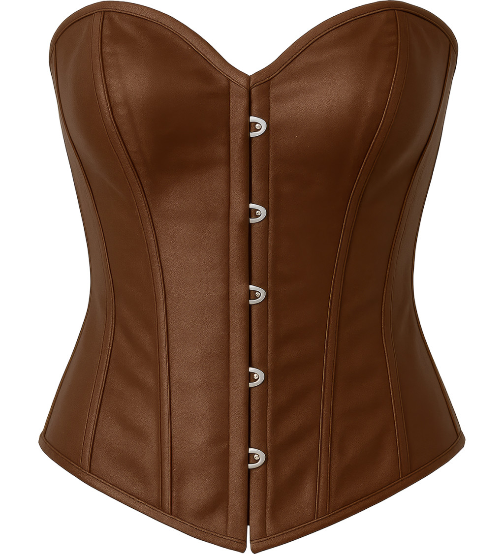 Hnědý stylový korzet