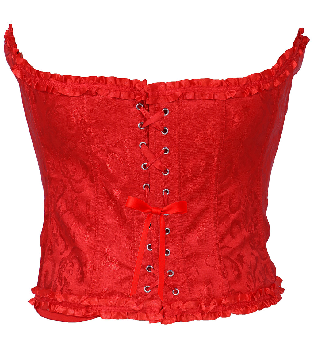 Červený krajkový korzet