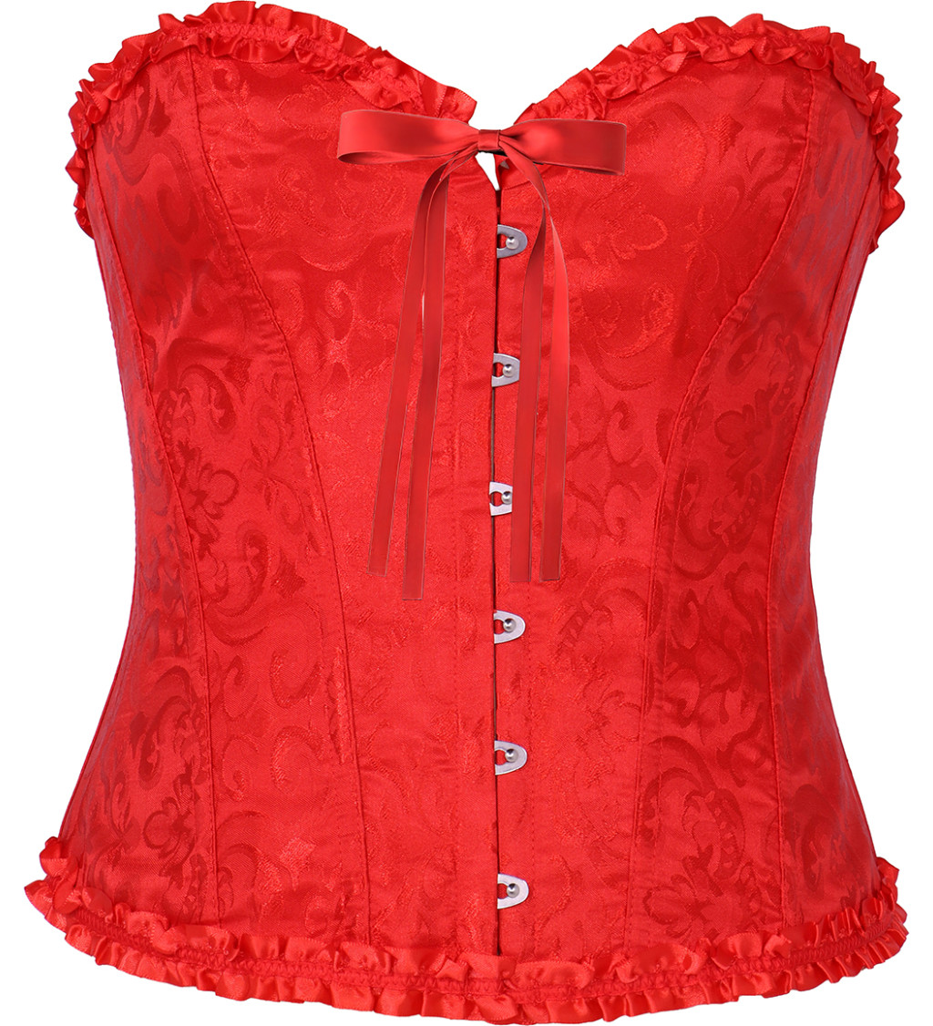 Červený krajkový korzet