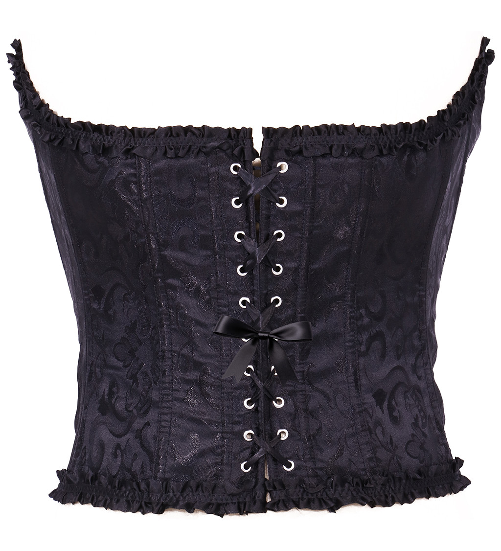 Černý krajkový korzet
