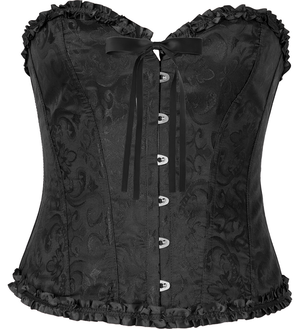 Černý krajkový korzet