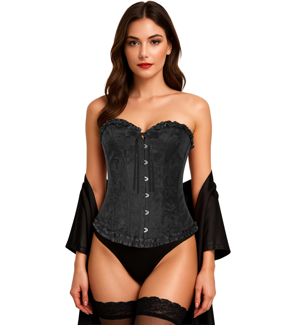 Černý krajkový korzet