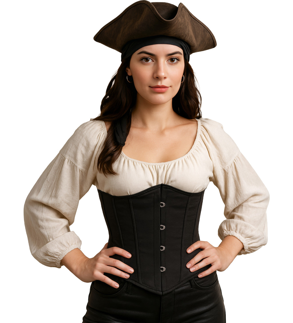 Černý korzetový top