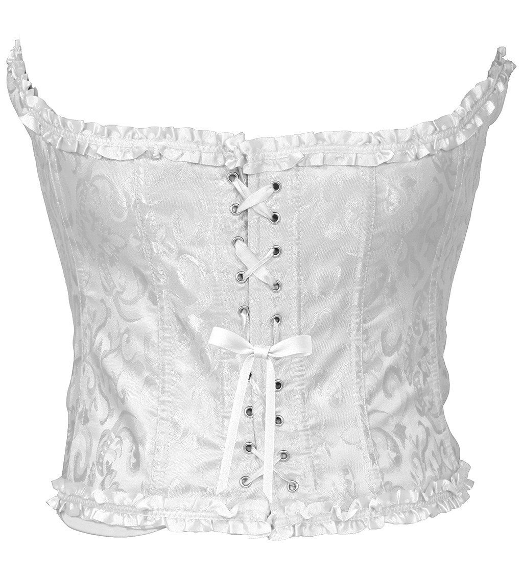 Bílý krajkový korzet