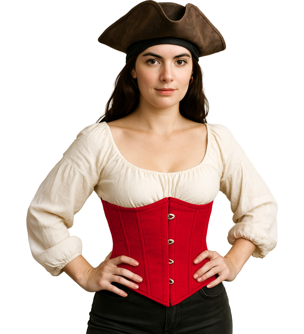 Červený korzetový top