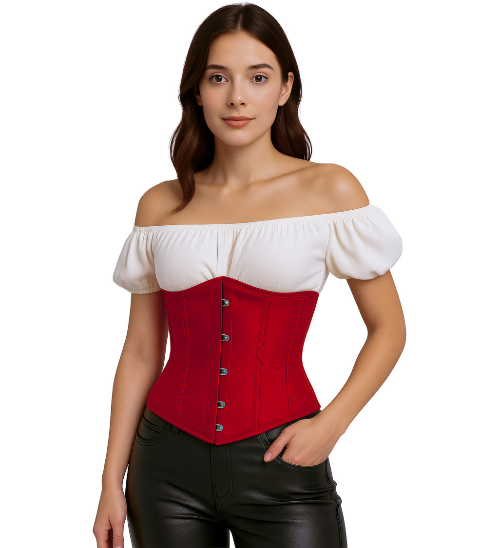 Červený korzetový top