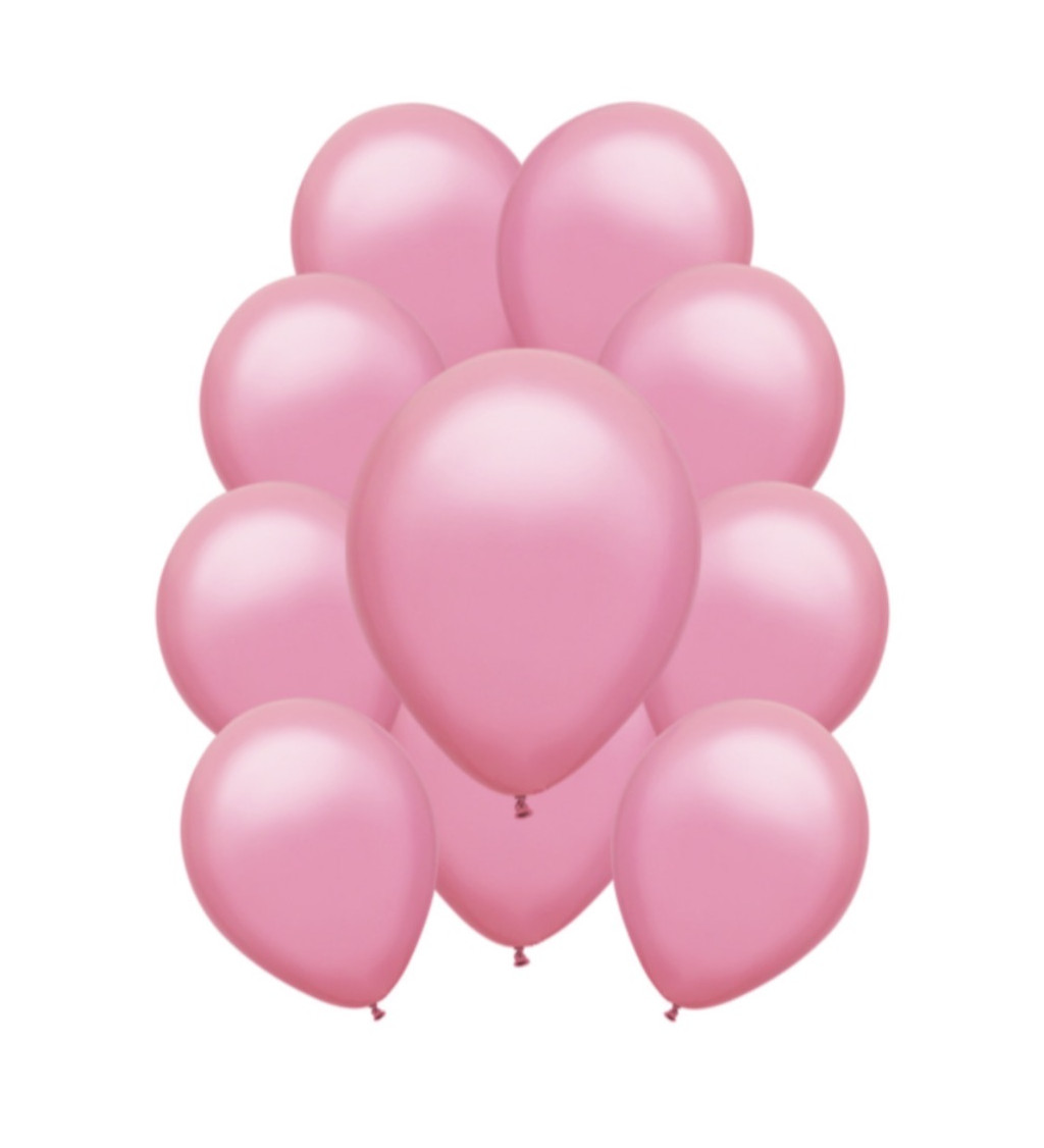 Světlé růžové pastelové latexové balónky – 10 ks