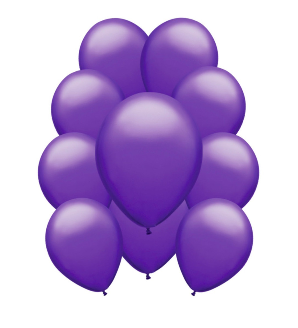 Tmavě fialové pastelové latexové balónky – 10 ks