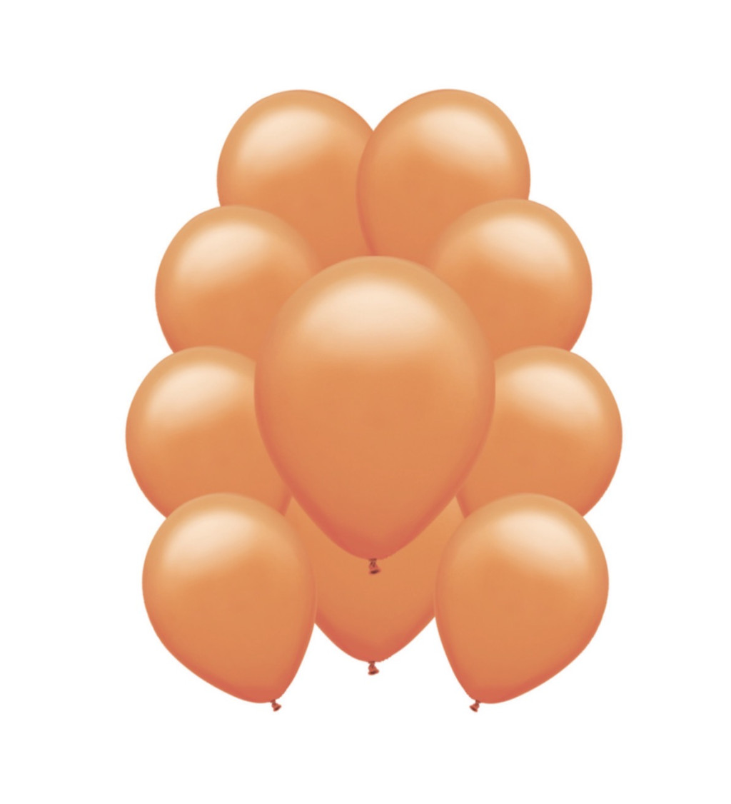 Oranžové pastelové latexové balónky – 10 ks